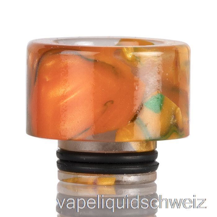 510 Widebore Resin Drip Tip Orange Vape Ohne Nikotin